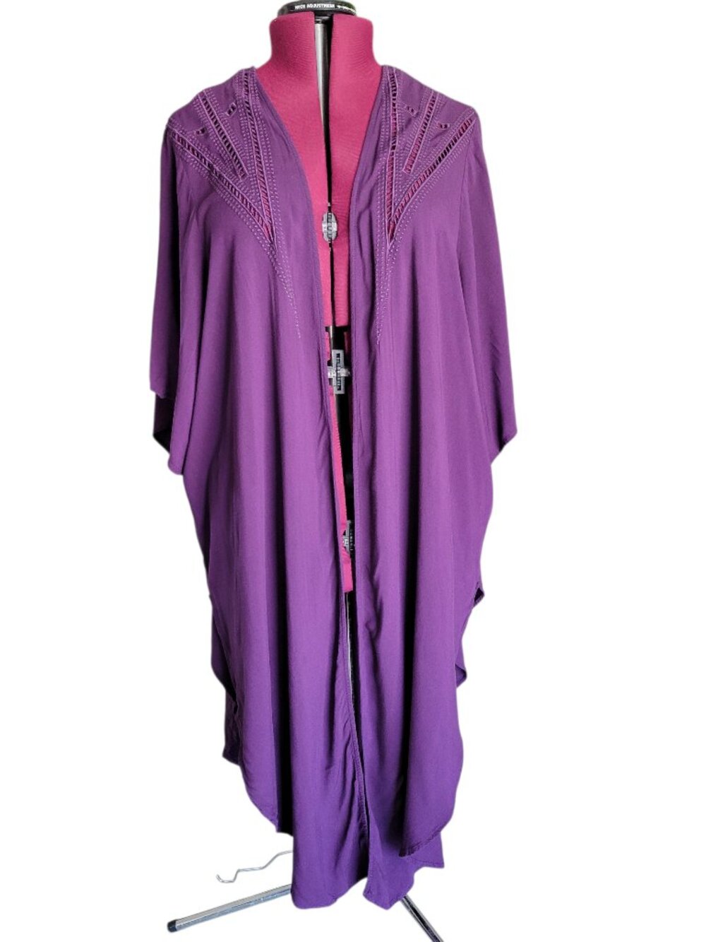 Torrid Purple Drape Front Crochet Detail Cardigan (Size 22/24)
